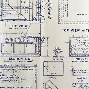 1963 Railroad Bangor Aroostook 24 Cell Battery Box Blueprint J14 DWDD13
